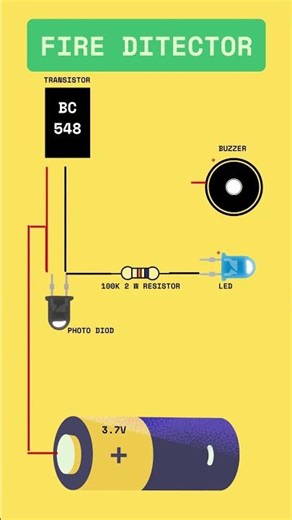 Simple fire ditector BC548 transistor. #circuitcrafted #electronic #amplifiers