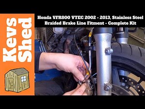 Honda VFR800 VTEC 2002 - 2013, Stainless Steel Braided Brake Line Fitment - Complete Kit
