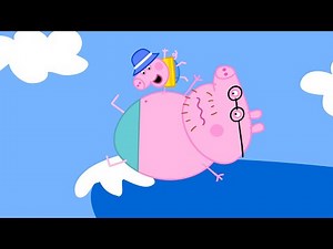 George Surfs on Daddy Pig's Tummy! 🐷🌊 ‪@PeppaPigOfficial‬