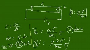 A potential difference (V) is applied across a wire of thicknes... | Filo