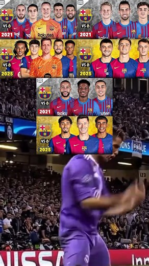 Barcelona starting eleven in el classico 2021 vs 2025 #shorts #feedshorts #footballshorts #barcelona