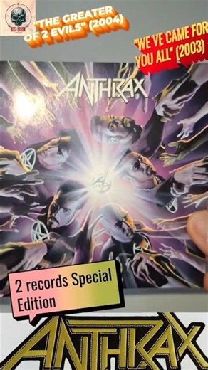 Anthrax "WE 'VE COME FOR YOU ALL" (2003) + "THE GREATER OF 2 EVILS" (2004) cds #anthrax #metal #cd