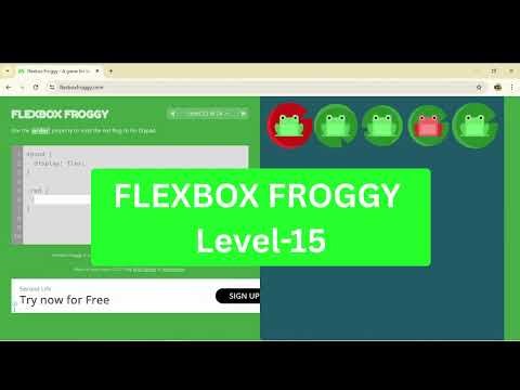 Flexbox Froggy Level 15 | Learn CSS Flexbox Step by Step