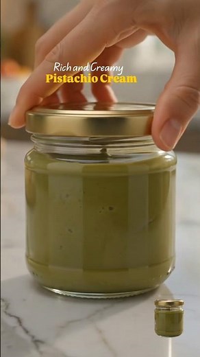 Homemade Pistachio Cream Rich, creamy and packed with pistachio goodness! #pistachiocream