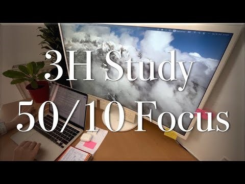 Deep Focus Study With Me – 3 Hours Pomodoro Timer (50/10)| Deep Work Session