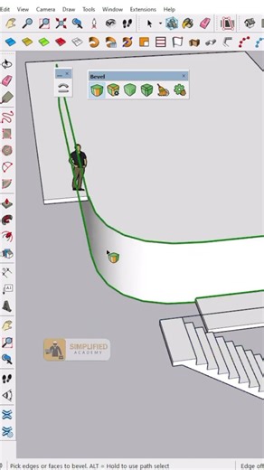 Curved Staircase Made using Shape Bender #trending