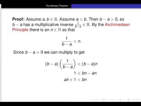 Between any two real numbers is a rational number.