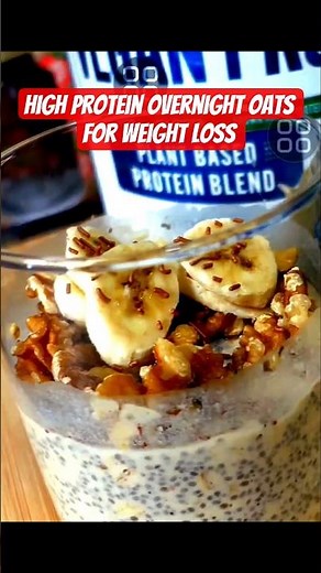 🔥 High Protein Overnight Oats for Weight Loss | Easy Healthy Breakfast Recipe