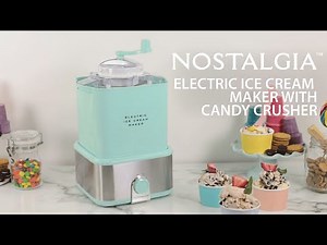 CCIM2AQ | Nostalgia Electric Ice Cream Maker w/ Candy Crusher