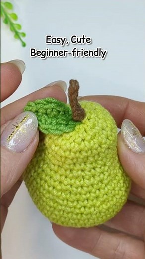 New Tutorial is live! Crochet Pear step by step amigurumi tutorial #crochetfood #crochetideas