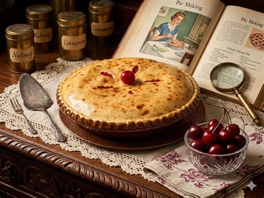 Vintage Ceramic Cherry Pie Keeper With Lattice Crust Lid, 10.5" Decorative Covered Serveware - Etsy