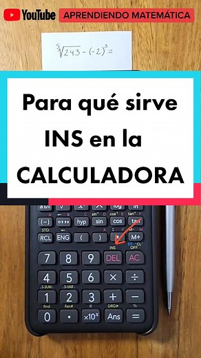 Para qué sirve INS en la CALCULADORA 🤔 #aprendiendomatematica #aprendiendoentiktok #casio #calculadora