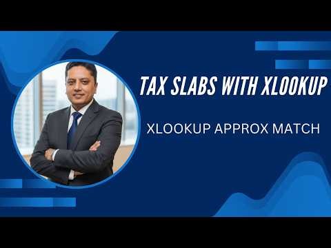 XLOOKUP Approximate Match in Excel | Tax Slab Calculation Using Match Mode -1 (Step-by-Step).