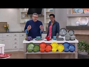 Cook's Essentials Gradient 16-Piece Dinnerware Set on QVC