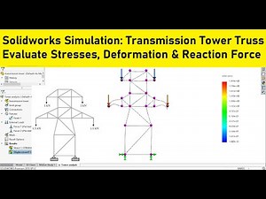 Solidworks simulation 131 | Truss analysis | Transmission Tower Truss