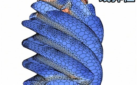 三维虚单元法（VEM）求解弹性力学问题，钻头的应力仿真