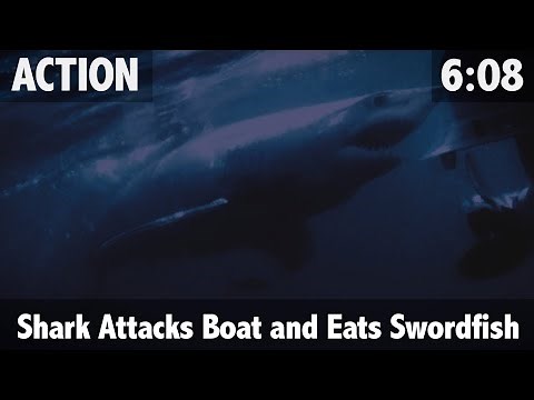 Mako Shark Attacks Boat and Eats 700lb Swordfish