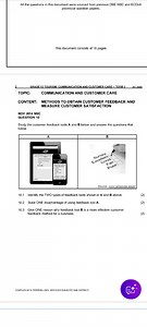 GRADE 12 TOURISM: COMMUNICATION AND CUSTOMER CARE - TERM 3TOP... | Filo