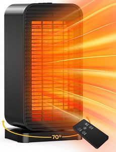 FLOWBREEZE Portable Electric Space Heaters for Indoor Use, Space Heater and Fan Combo with Remote, 50°Swing, 1500W PTC Ceramic Instant Heat, 2 Heating & Fan Modes, for Room Office Home - Walmart.com