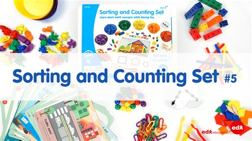 Discover more math games with the Sorting and Counting Set! Play a racing game, try measuring activities, and learn chart to advanced sorting skills—boosting problem-solving and number sense through fun, hands-on learning. #EdxEducation #PlayLearnandCreate #STEAMToys #MakingMathFun #MathGames #EarlyLearning | Edx Education