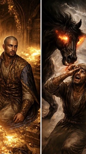 The Forbidden Door & The Fire-Eyed Horse! 👁️🔥 #1001Nights #Shorts