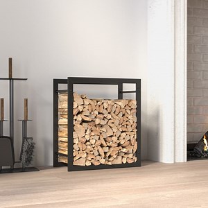 vidaXL Firewood Storage Modern Steel Log Racks