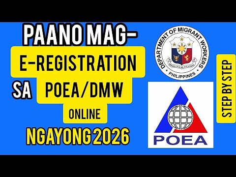Paano Mag e-REGISTRATION sa POEA/DMW ONLINE ngayong 2026