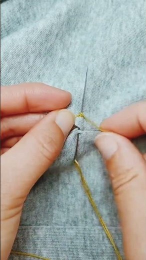 Seamless Fabric Repair Using Simple Loop Stitch! #shorts
