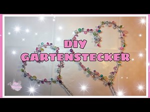 Diy garden stakes made from beads and wire