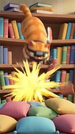 cat becomes ninja #animation #cat #catshorts