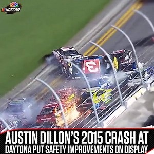 3.2M views · 25K reactions | Austin Dillon's crash into the catch fence at Daytona remains one of the scariest scenes in NASCAR history. In his own words, hear what it was like -- and the measurements made in safety after the crash. | NASCAR on NBC | Facebook