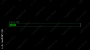 Loading animation bar mov video fully alpha and transparent format.