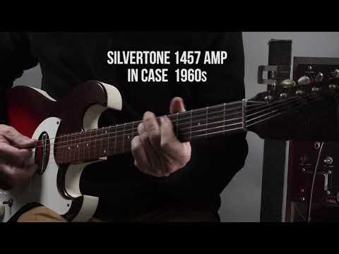 Silvertone 1457 Amp in Case 2 PU Guitar 1960s