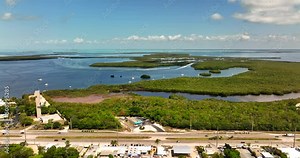 5k aerial video John Pennekamp Coral Reef State Park Key Largo Florida