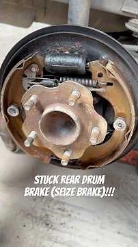 Stuck rear drum brake ? How to remove and fix ? #automobile #brakedrum #brakepads