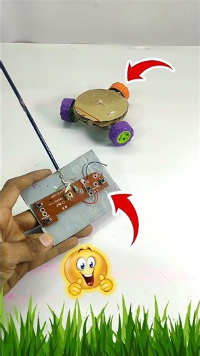 How to make rc car with dc motor #shorts