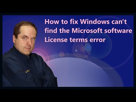 How to fix Windows can't find the Microsoft software License terms error