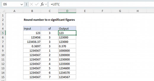 Round number to n significant figures
