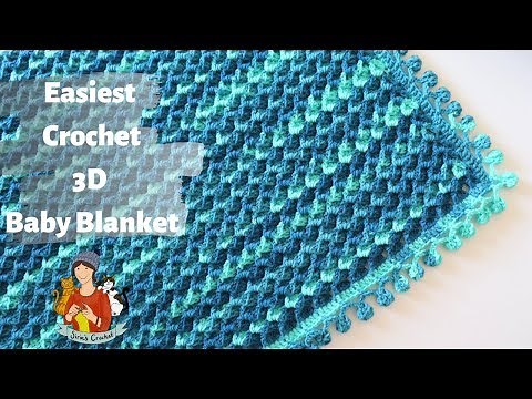 Easiest Crochet 3D Baby Blanket / Afghan Pattern