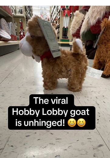 Run to Hobby Lobby if you want this viral Christmas goat because it’s absolutely crazy!! Viral Hobby lobby goat has the moves! #hobbylobby #viraltoys #goat🐐 #plushies