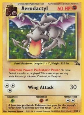 Pokemon Aerodactyl 1/62 Fossil Holo Vintage LP WOTC | eBay