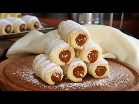CAÑONCITOS de DULCE DE LECHE | Hojaldre fácil, en minutos! - CUKit!