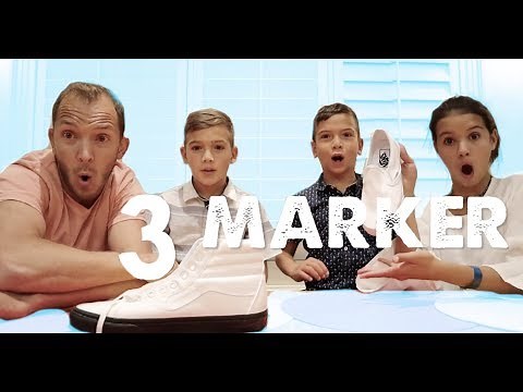 3 MARKER SHOE CHALLENGE | Shoe Makeover with Sharpies!