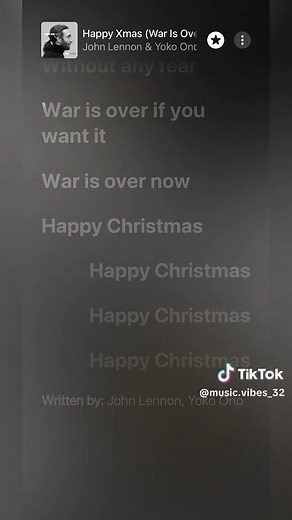 Happy Xmas (War Is Over) - John Lennon & Yoko Ono Lyrics