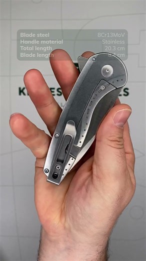 SOG Aegis FLK 2 0 14 41 03 43, Stonewashed 8Cr13MoV, Stainless Steel pocket knife