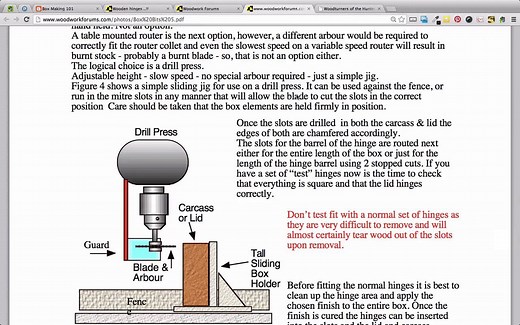 Box Bits 5 - Fitting Barbed-Slot Hinges