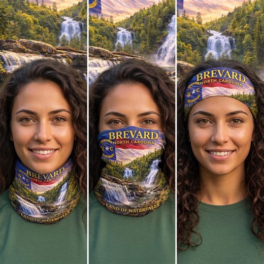 Brevard North Carolina Waterfalls X Guard Neck Gaiter - Etsy