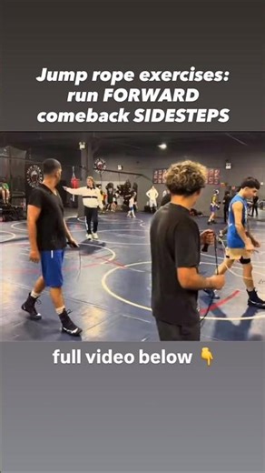 Coach Mike's special jump rope exercise: run forward, then come back with side steps #shorts