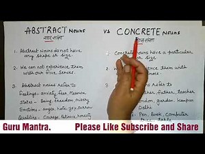 Abstract vs Concrete Nouns
