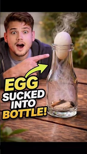 Egg in a Bottle Experiment 😳 | Air Pressure Science